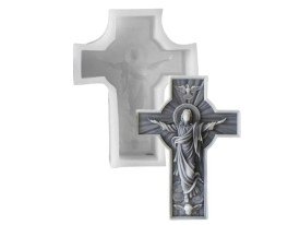 Molde silicona cruz con Jesucristo 